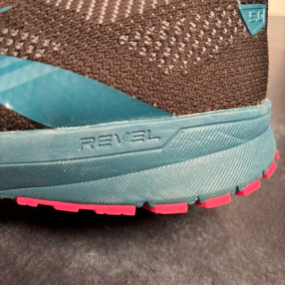 Brooks Revel 5 Running Shoes Athletic Black Blue Pink Women's 9 - Picture 6 of 9